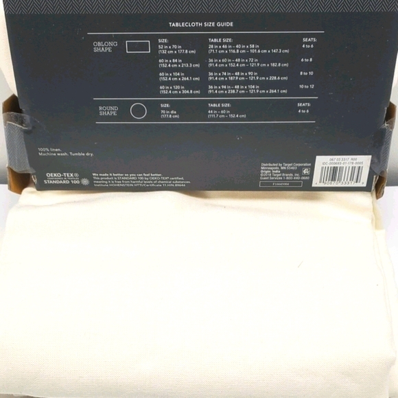 Oblong Tablecloth 100% Linen - Picture 4 of 7